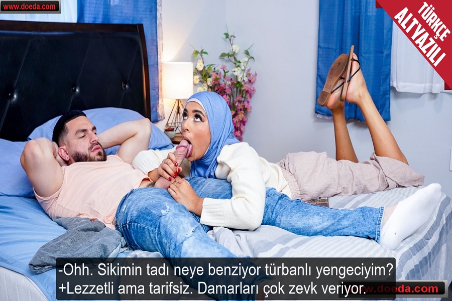 Türbanlı Yengesi Kocasıyla Tatmin Olamayınca Ondan Yardım İstedi